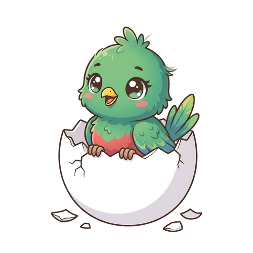 Cute Baby Quetzal